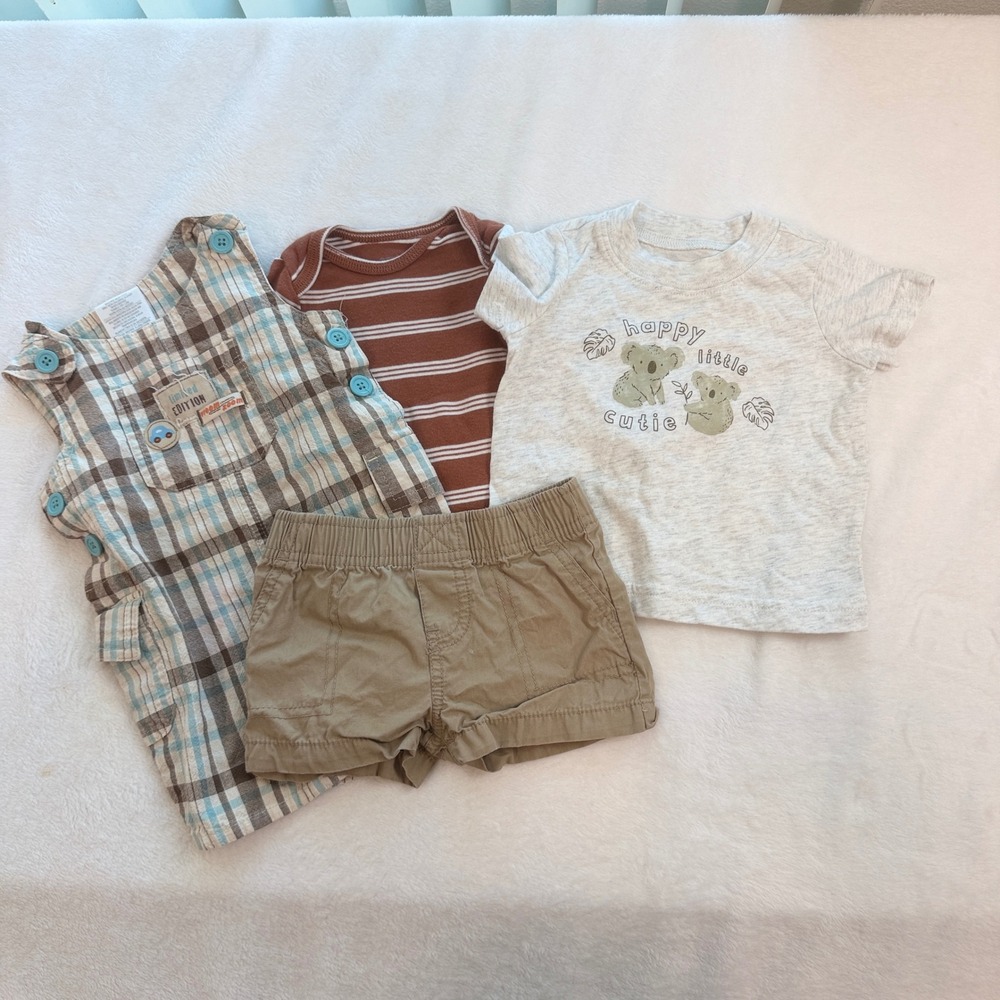 Carter's Vitamins Baby Clothes Bundle Kids 3M Multicolor Excellent Plaid Koala